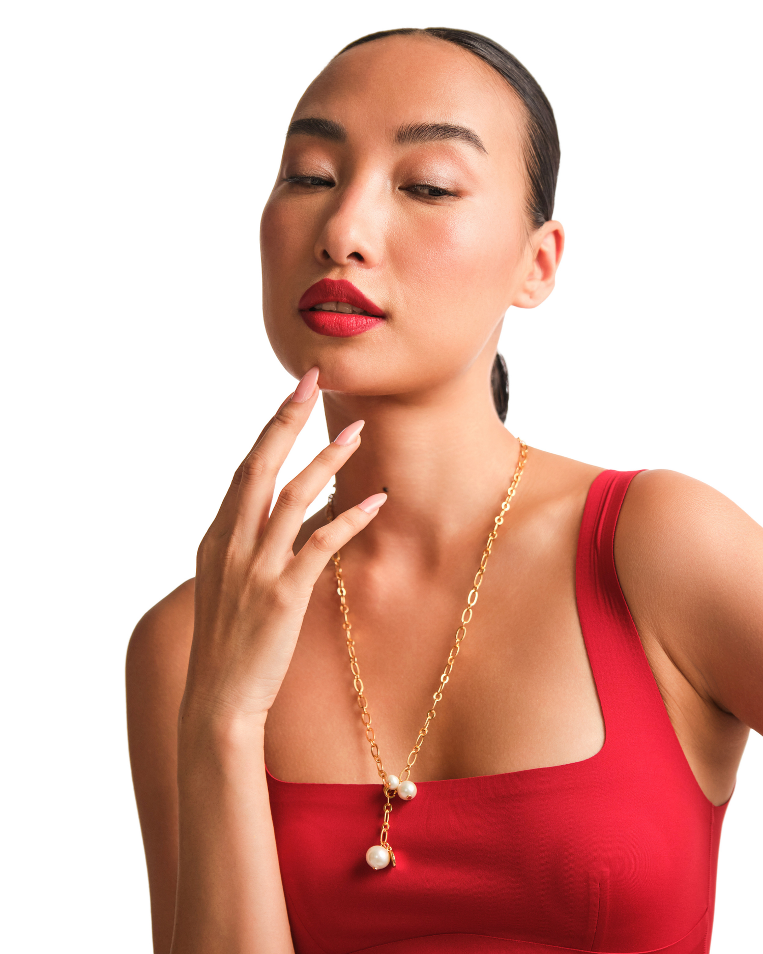 Tri-Pearl Linked Chain