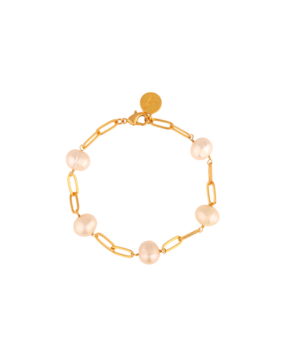 Dainty Linked Pearl Bracelet