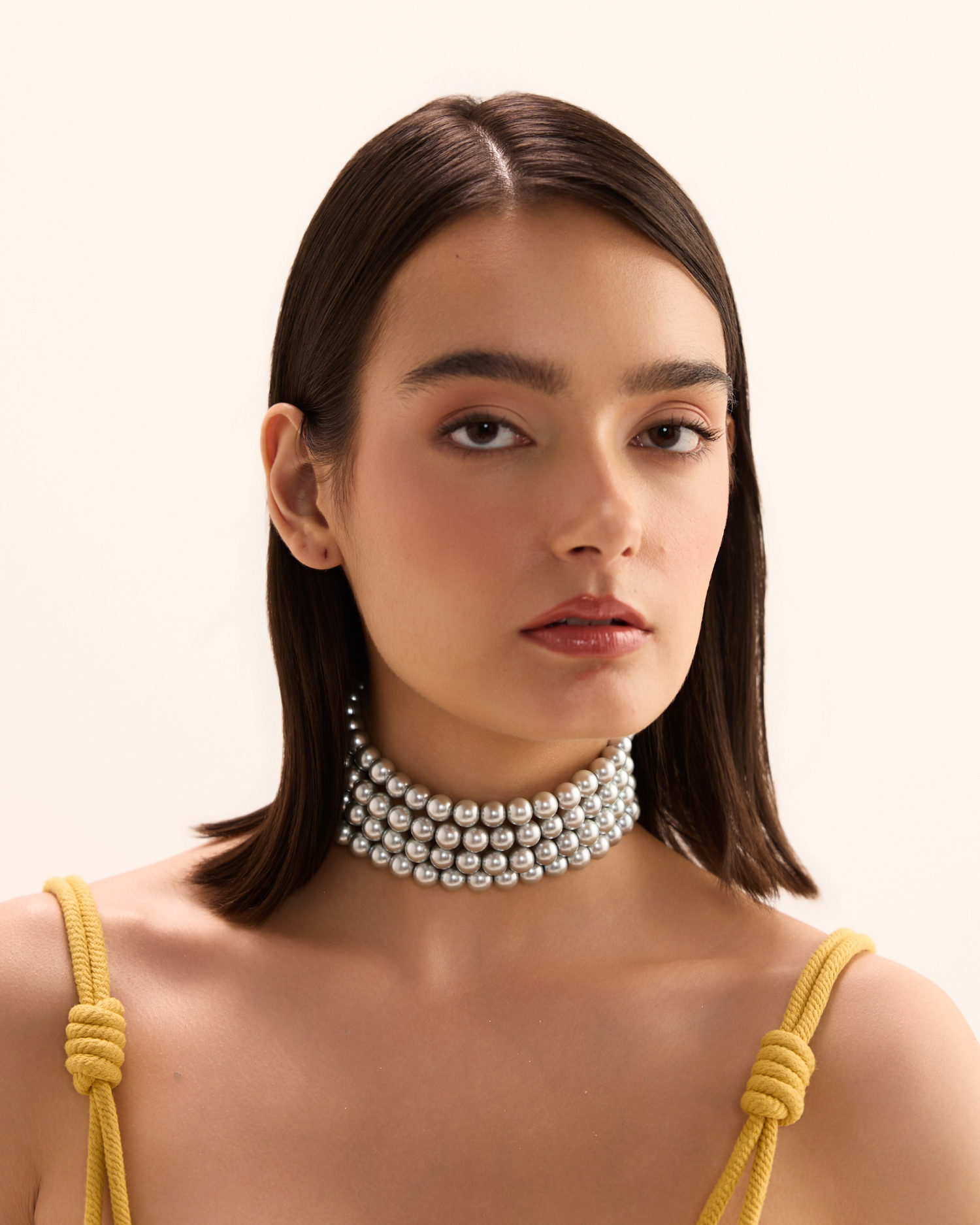 10mm Silver Pearl Choker