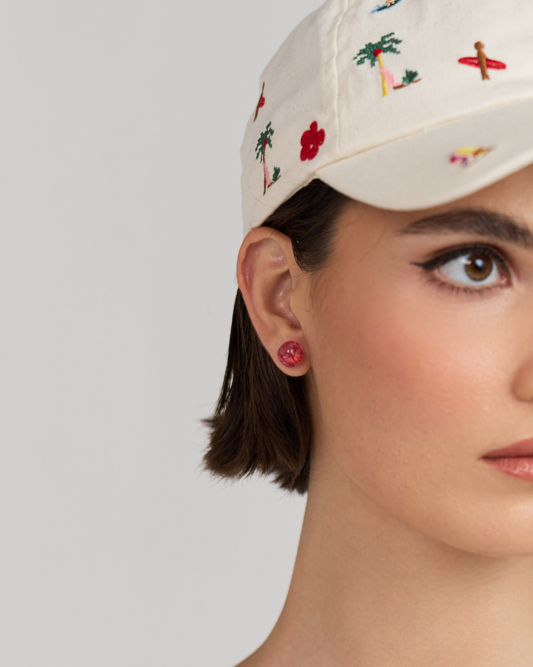 Micro Tumble Studs (Red)