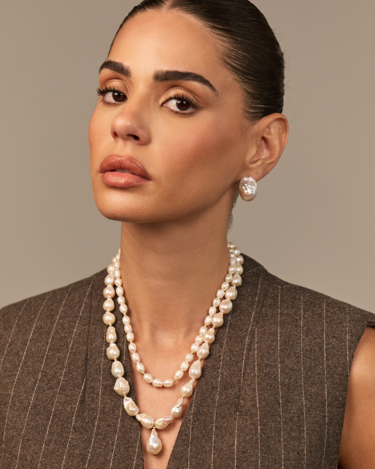 Rice &amp; Baroque with Pearl Droplet