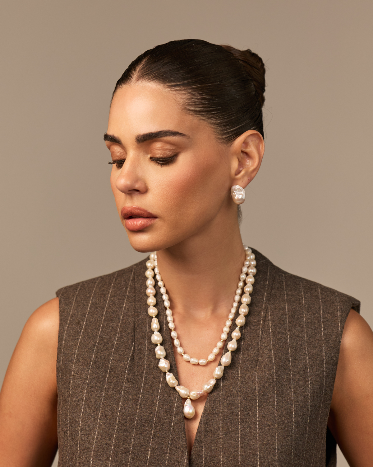 Rice &amp; Baroque with Pearl Droplet
