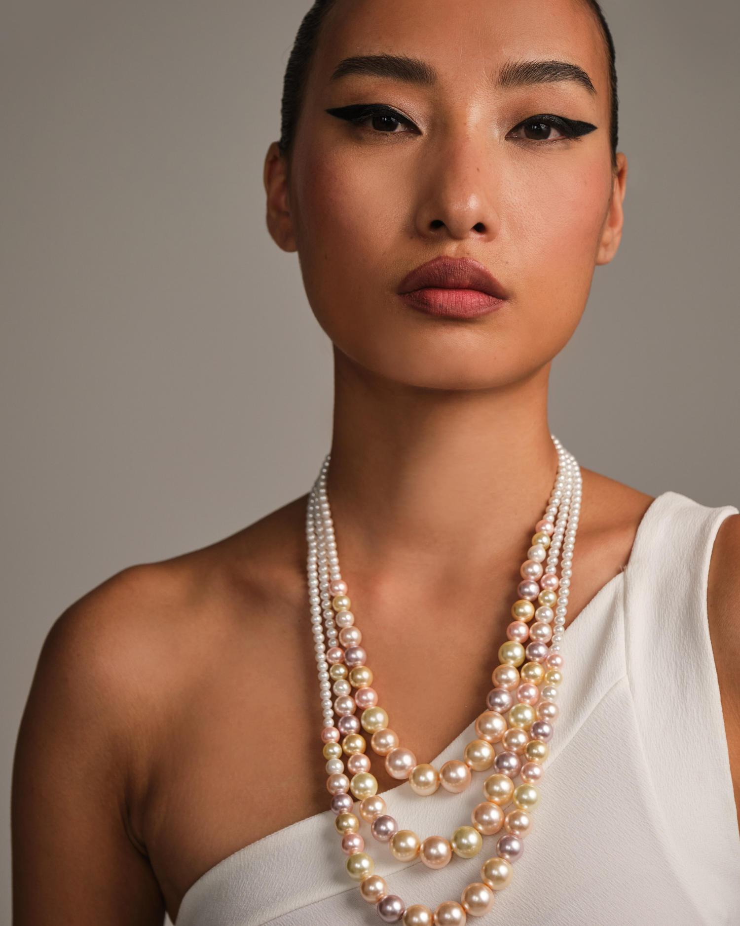 Triple Layered Multicoloured Necklace