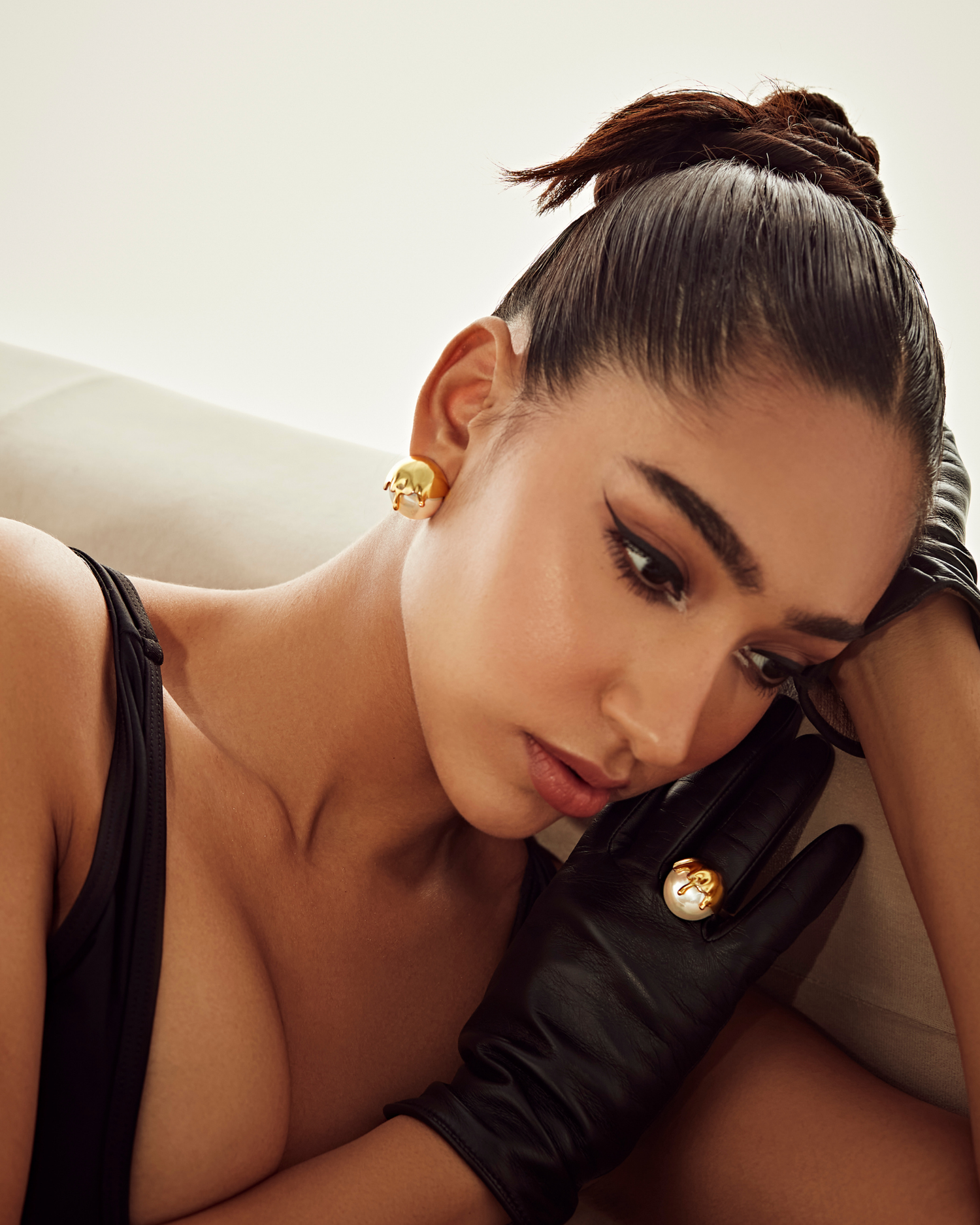 Dune Studs &amp; Ring - Golden (Combo)