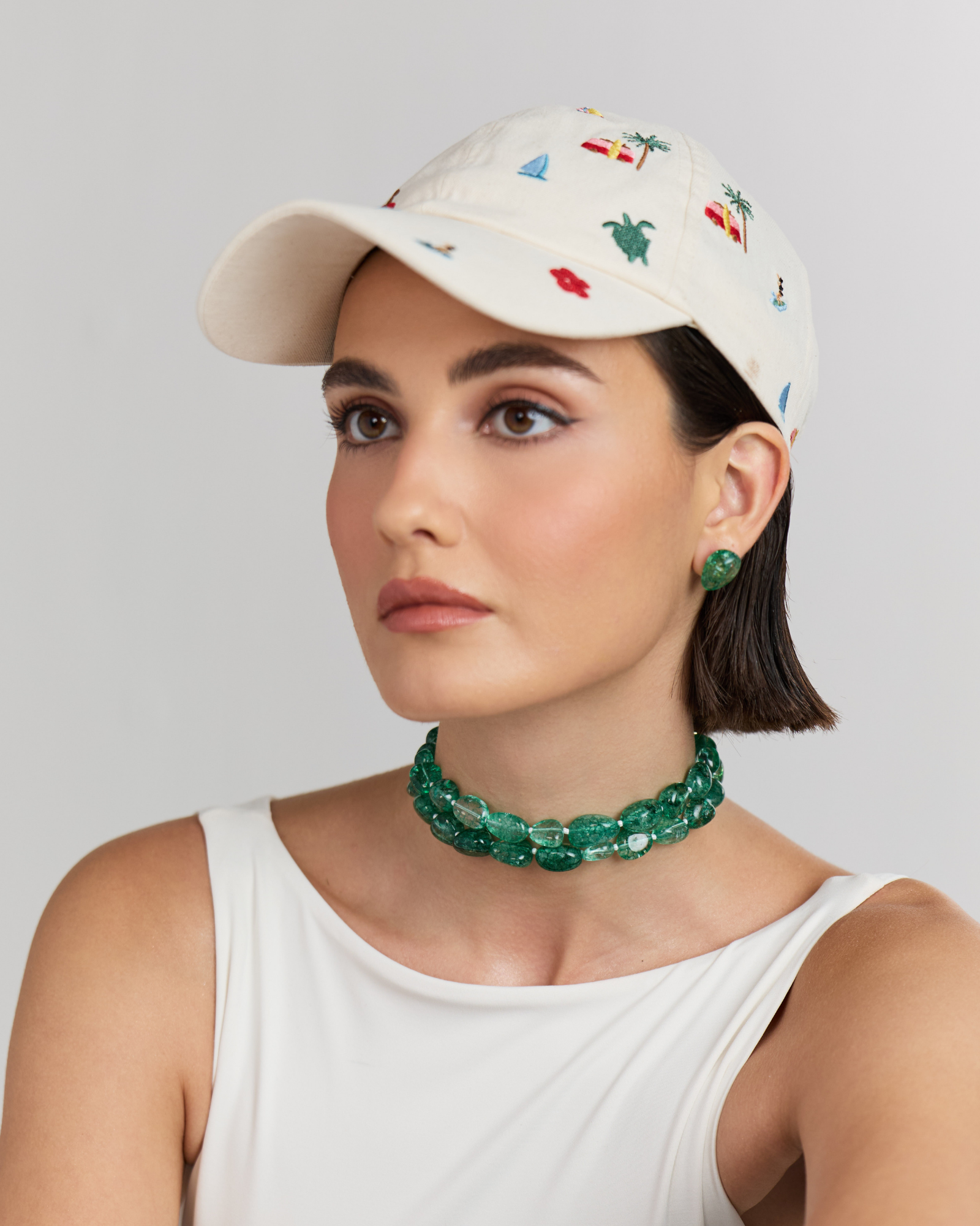 Green Tumble Choker (2 Lines)