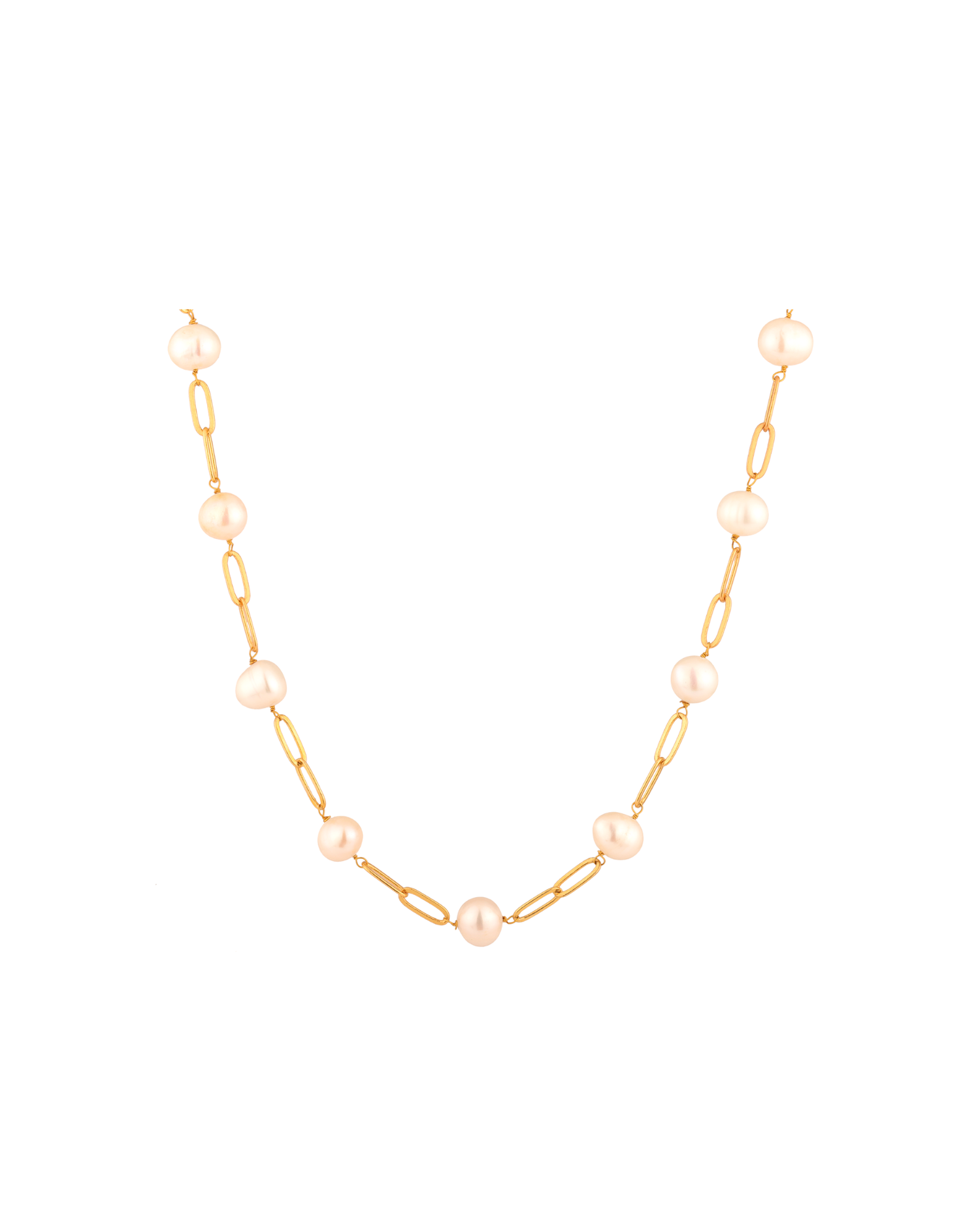 Dainty Linked Pearl Chain