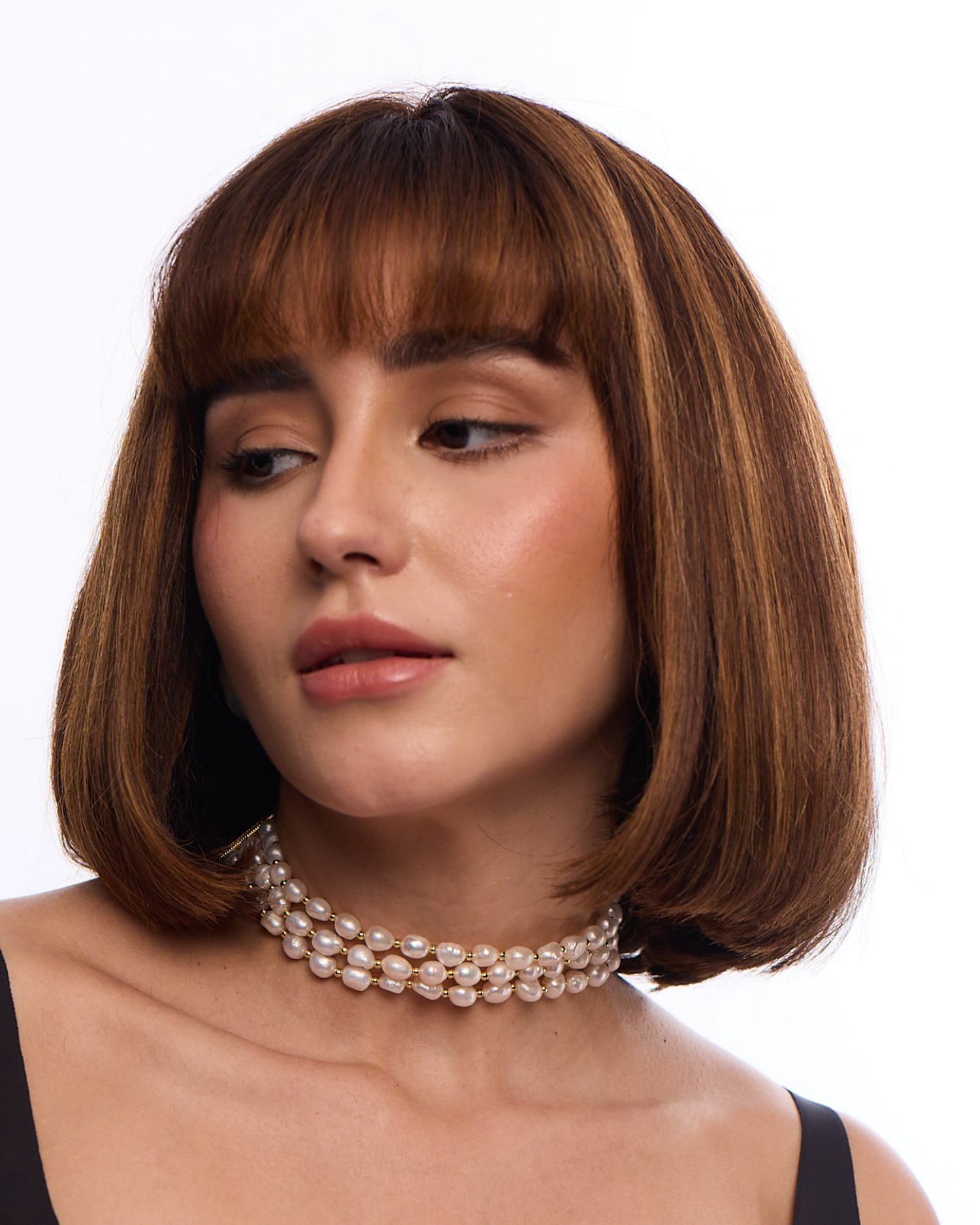 Baroque Bandel Choker - White