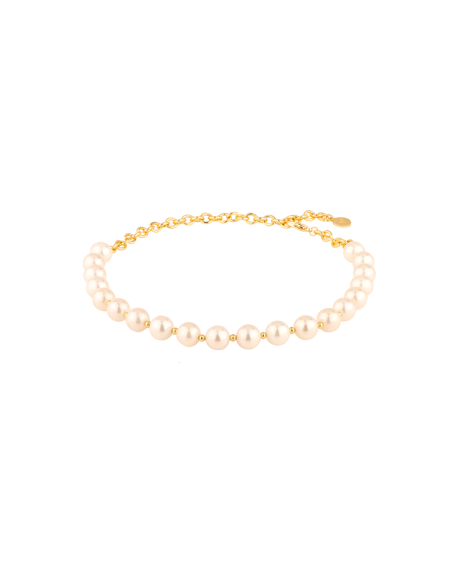 Classic Bandel Pearl Necklace - White
