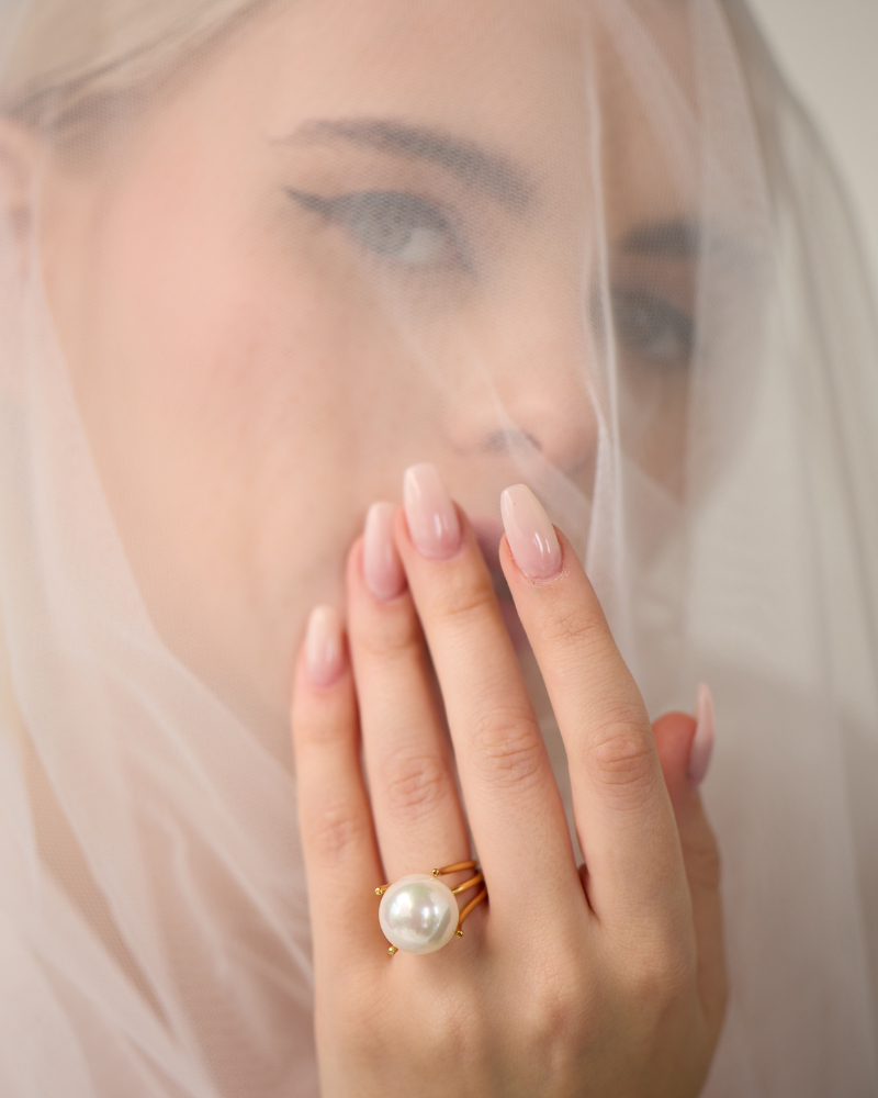 Solitaire Pearl Ring