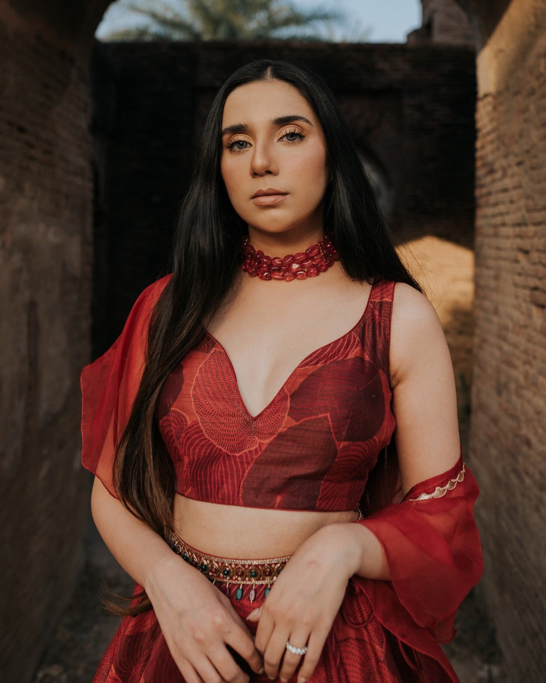 Red Tumble Choker