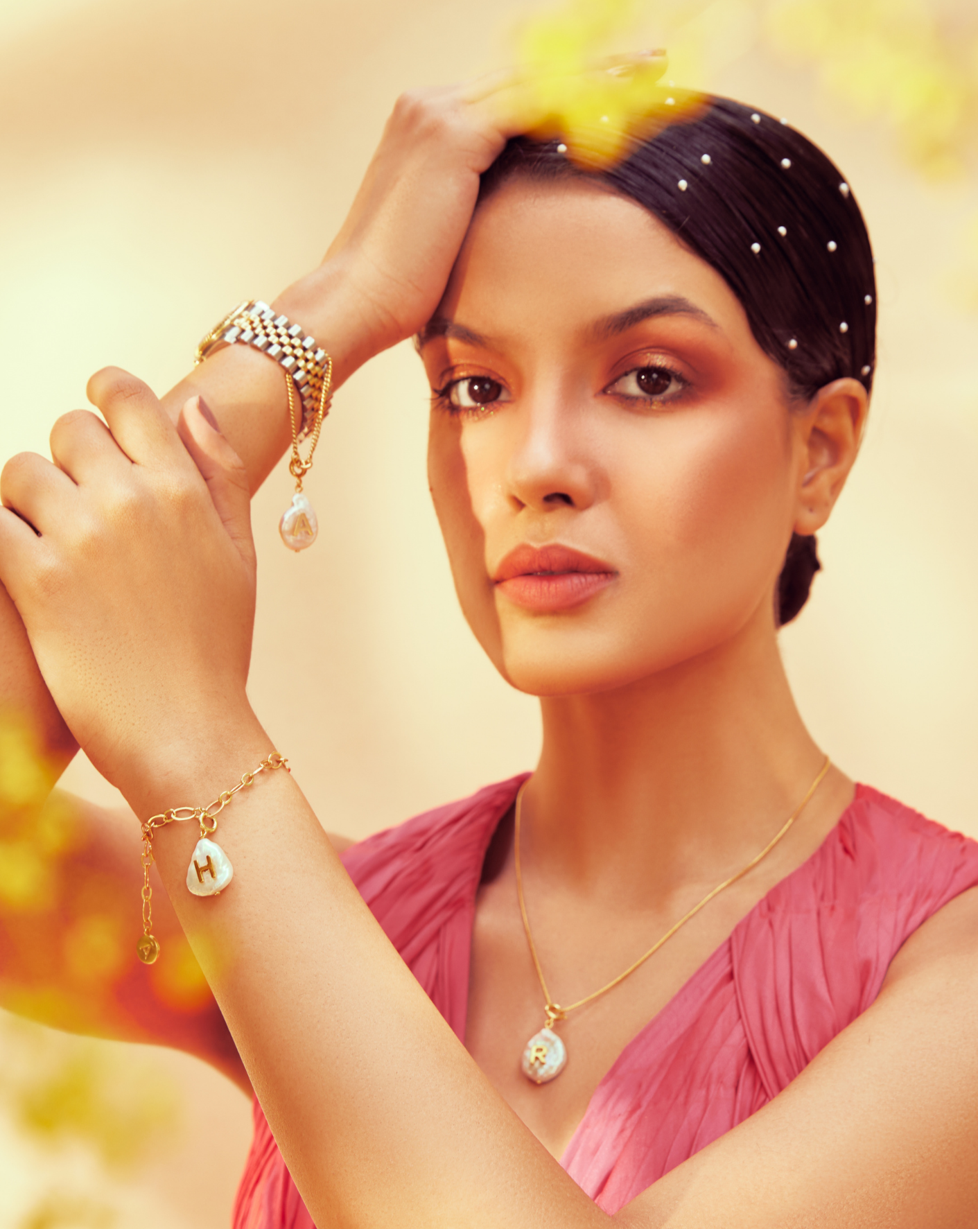 Initial Pearl Bracelet