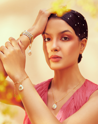 Initial Pearl Bracelet