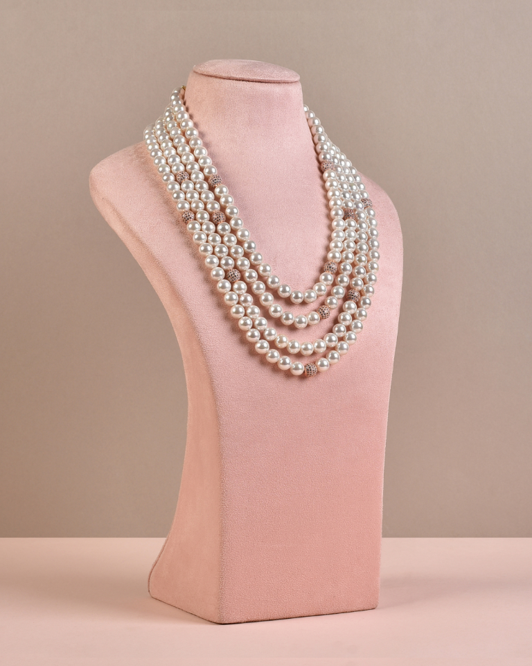 Rose Gold Swarovski Necklace - Anaash